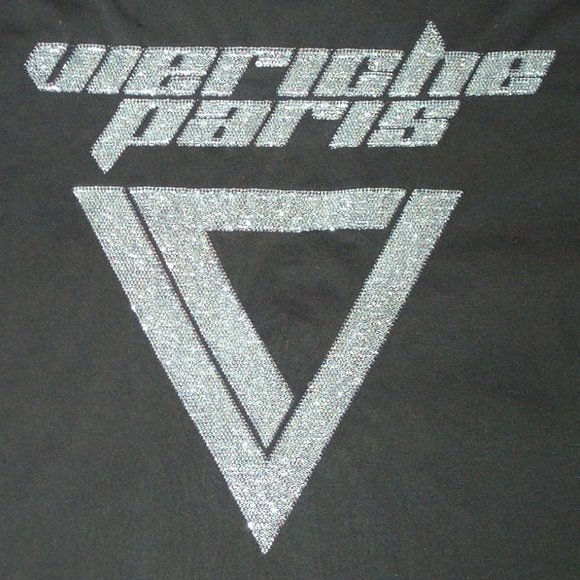 VIE+RICHE PARIS Color-Block Silver Sequin T-shirt - Picture 3 of 8